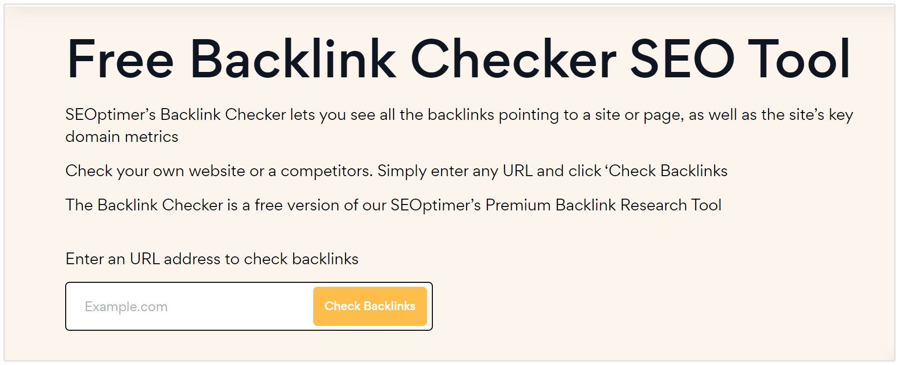 Kostenloser Backlink-Checker